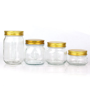 150ml 250ml 300ml 380ml 500ml 750ml 1500ml 2000ml Glass Mason Jars with metal lid